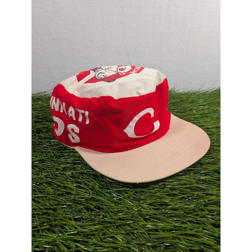 VINTAGE CINCINNATI REDS DREW PEARSON 1980S COLORFUL PAINTERS SNAPBACK CAP Rare